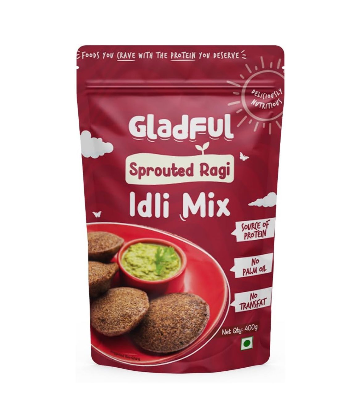 Gladful Ragi Idli Instant Mix - 400 G