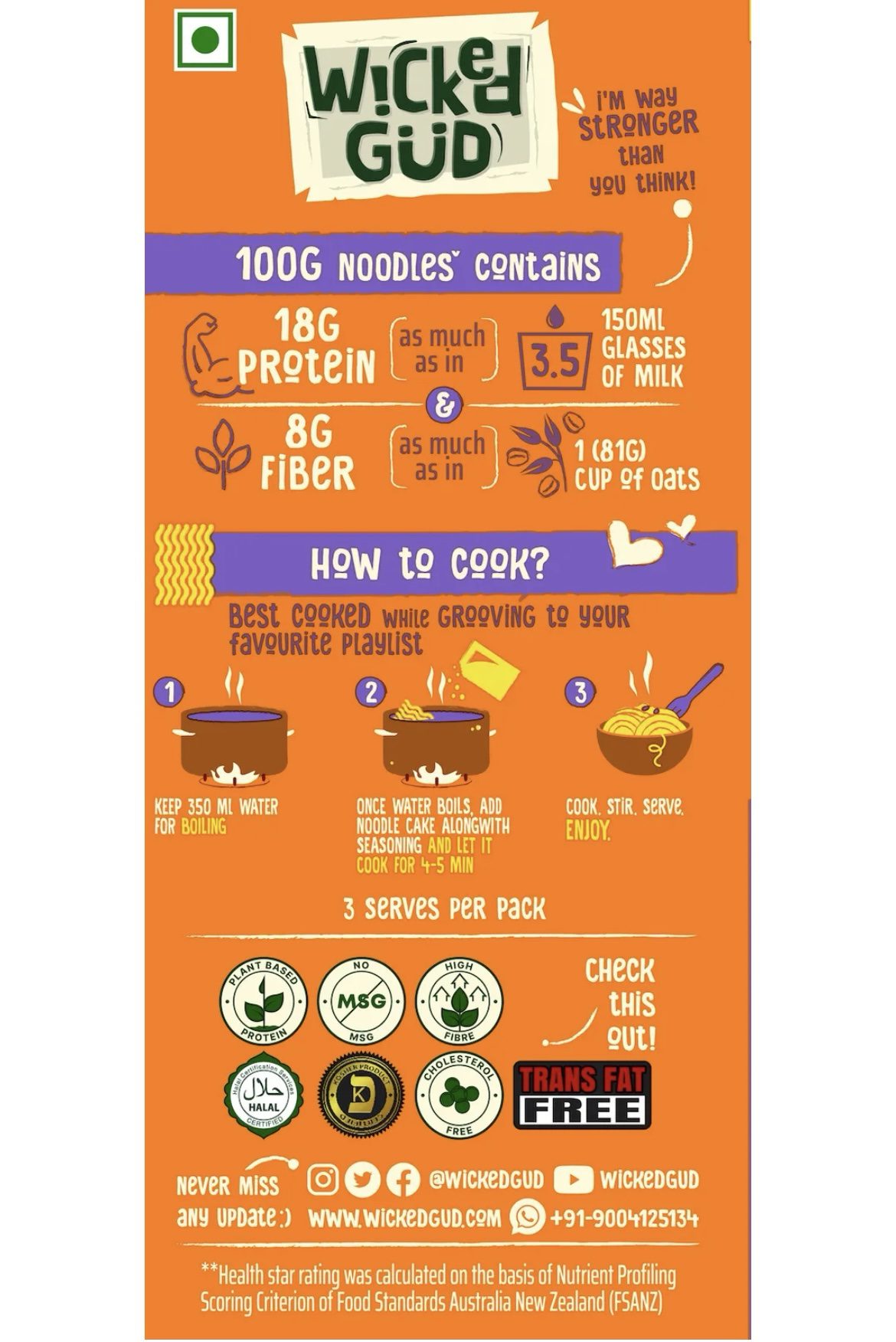 Wickedgud Schezwan Instant Noodles -180G