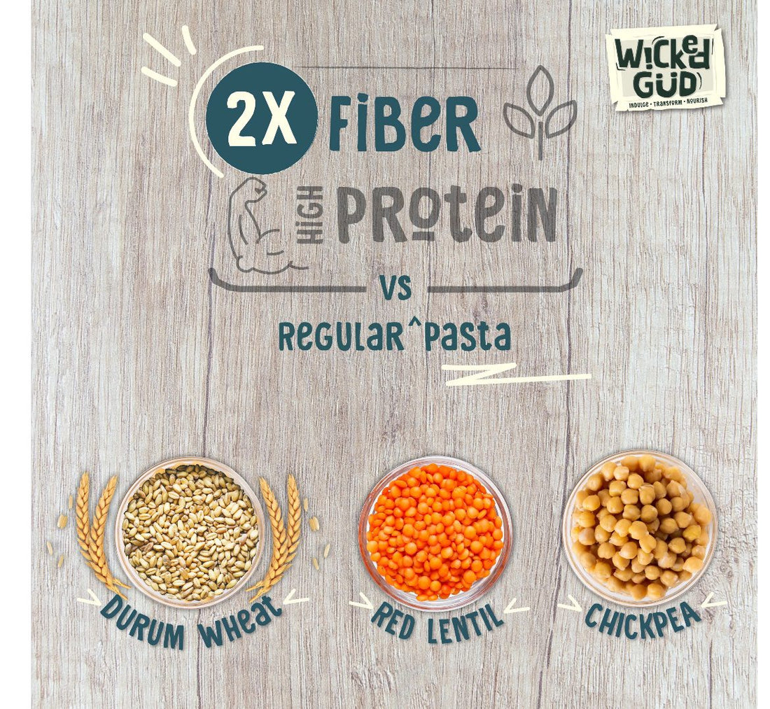 Wickedgud Fusilli Pasta Made with Durum Wheat -400 g