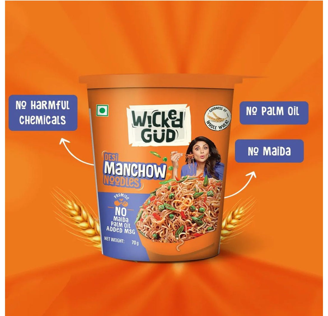Wickedgud Desi Manchow Cup Noodles - 70g