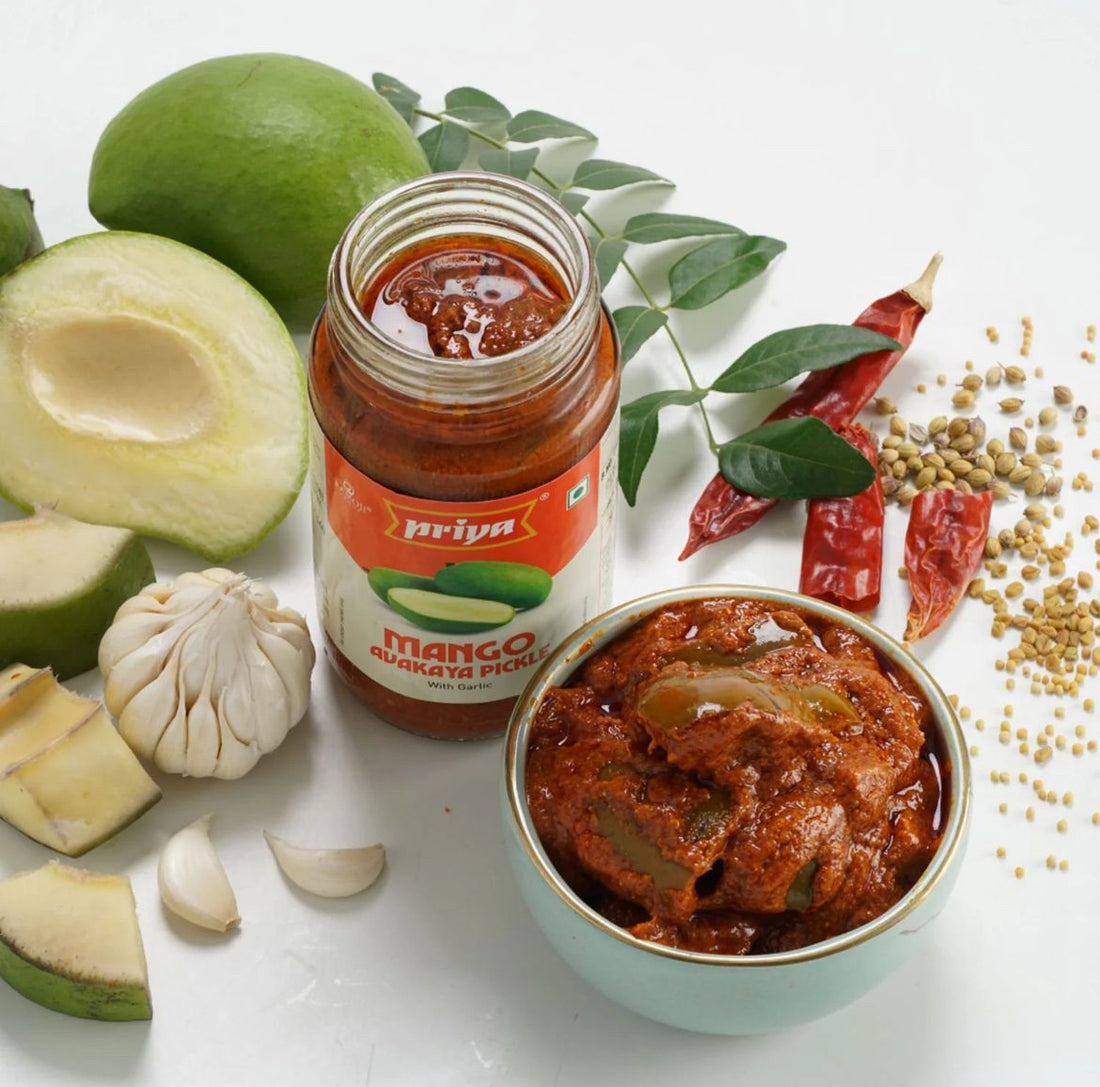 Priya Mango Aavakaya Pickle - With Garlic