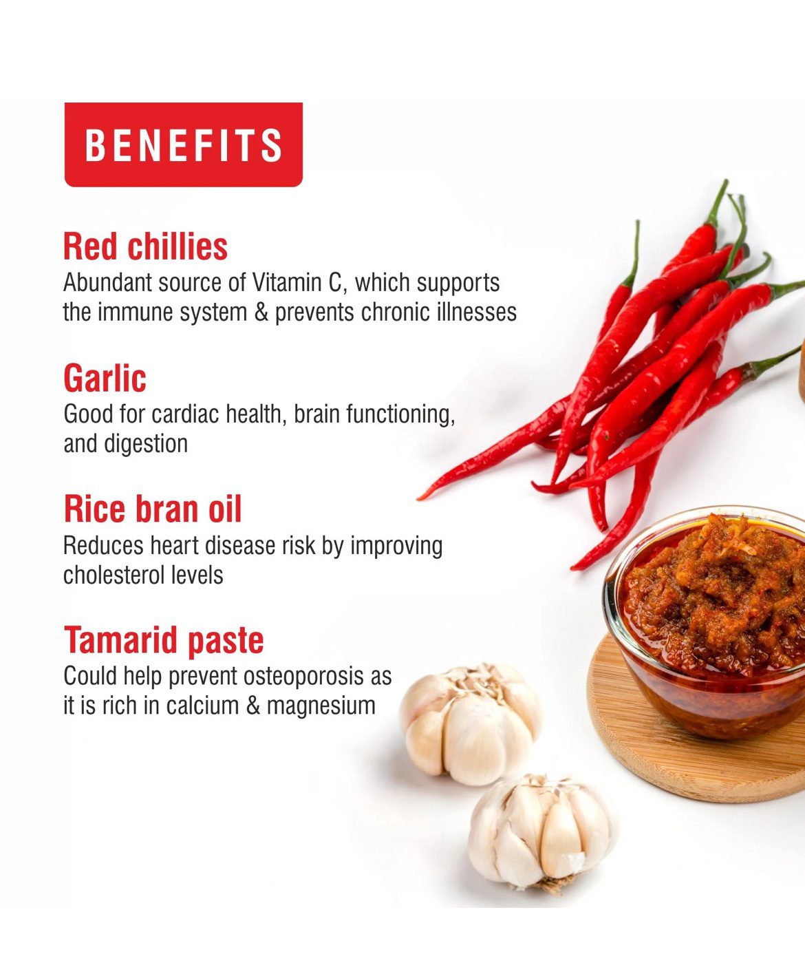 Priya Red Chilli Pickle - With Garlic - Min 300 G