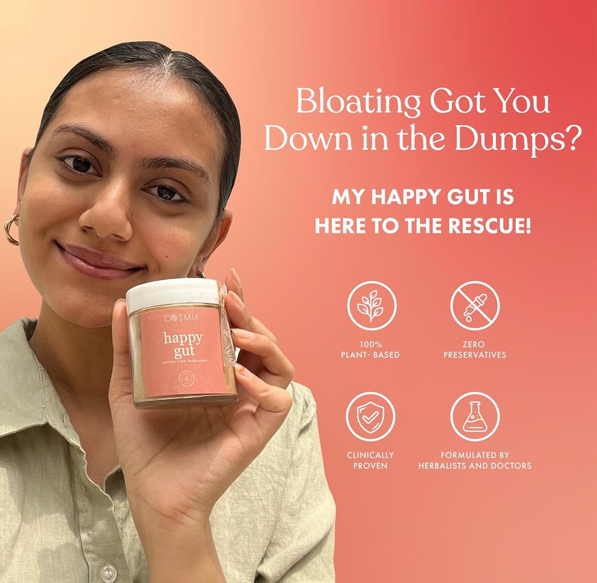 Cosmix-My Happy Gut|Prebiotics&amp;Probiotics