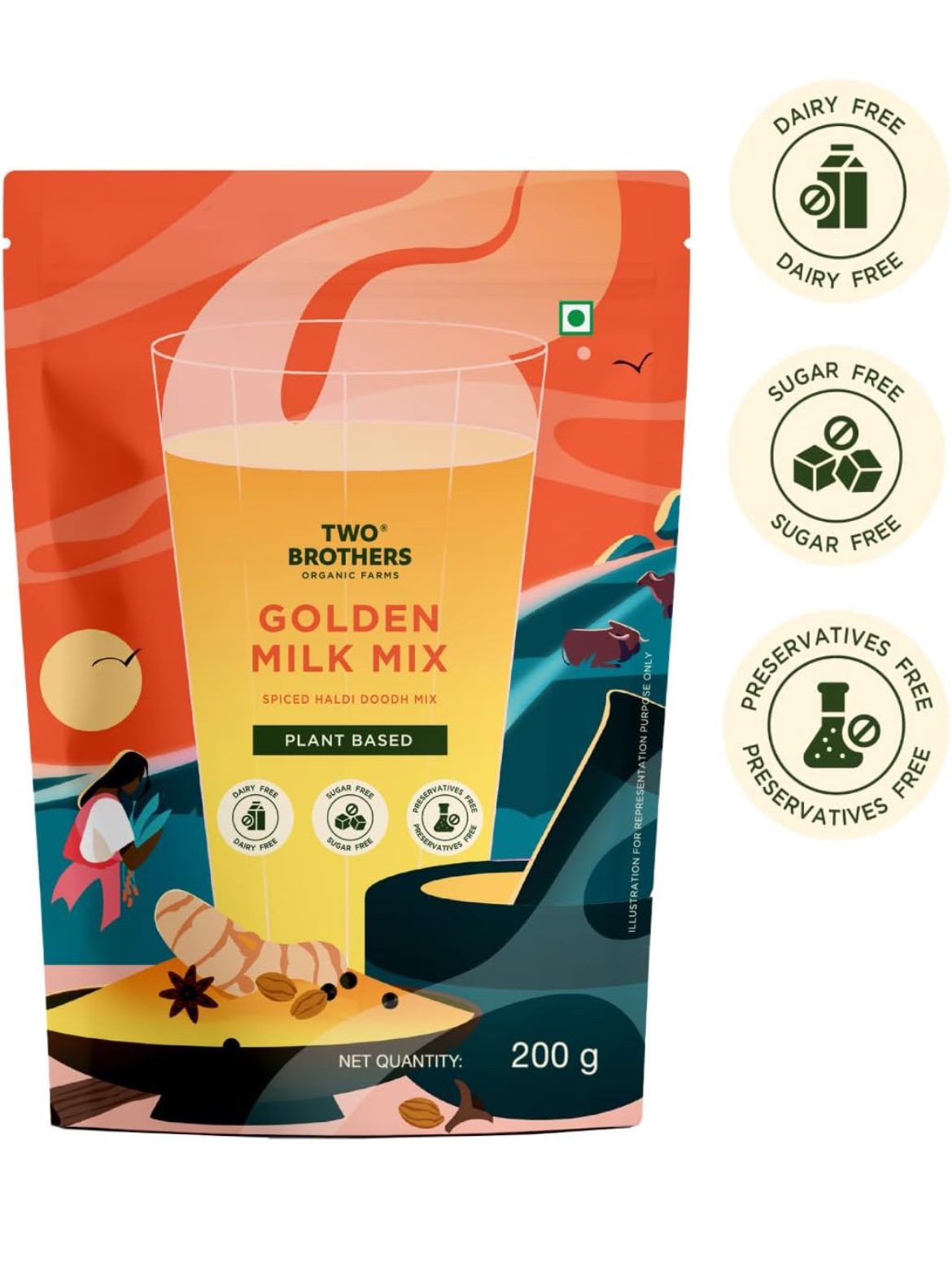Two Brothers Organic Farms Golden Milk Powder (200G)