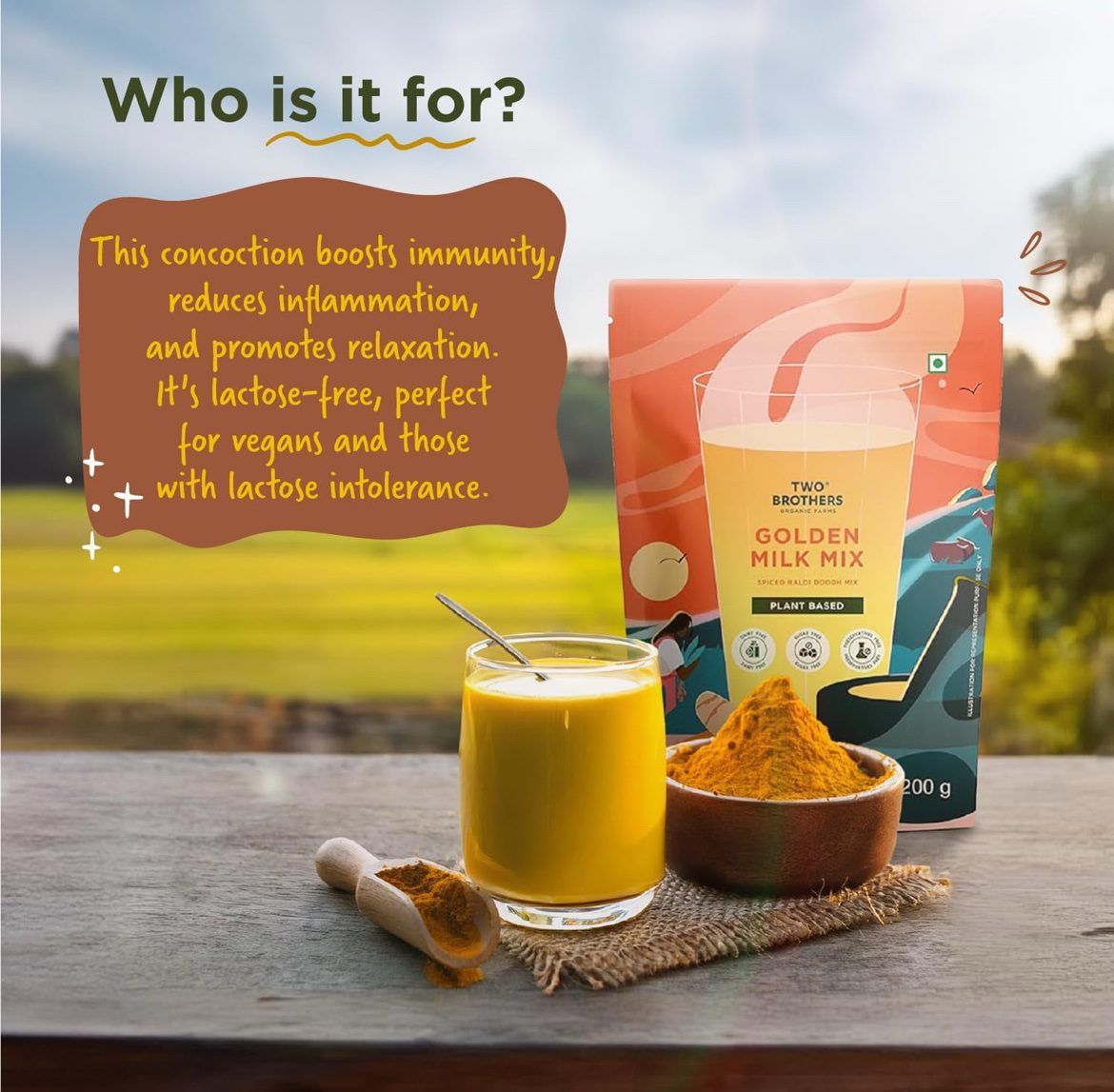 Two Brothers Organic Farms Golden Milk Powder (200G)