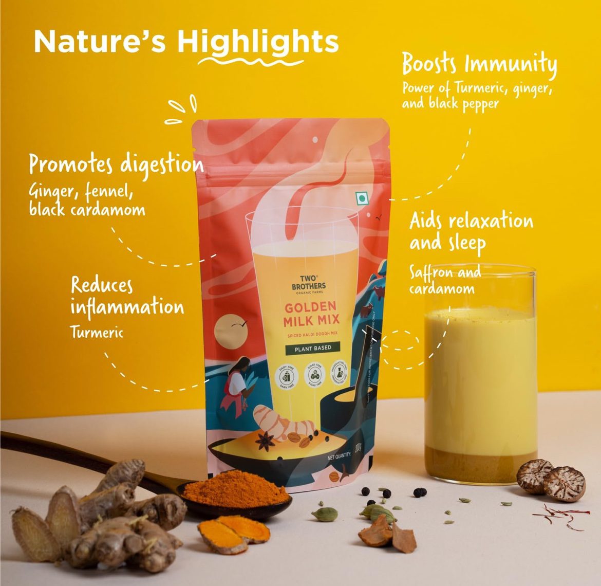 Two Brothers Organic Farms Golden Milk Powder (200G)