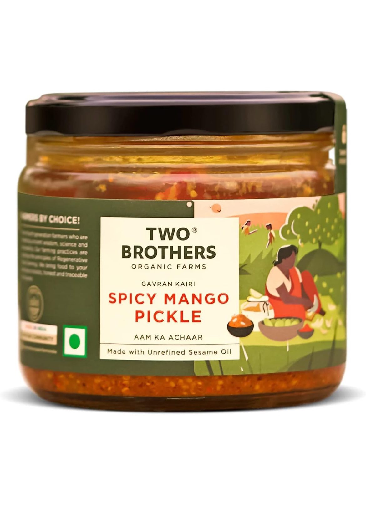 Two Brothers Organic Farms Spicy Mango Pickle - 300 G