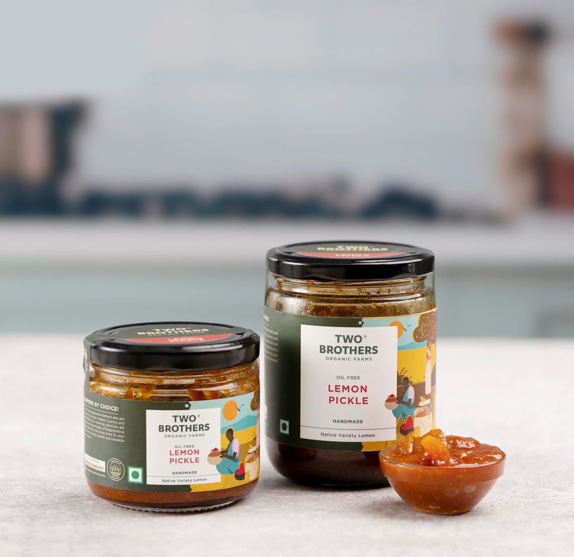Two Brothers Organic Farms Lemon Pickle Sweet and Sour 300 G