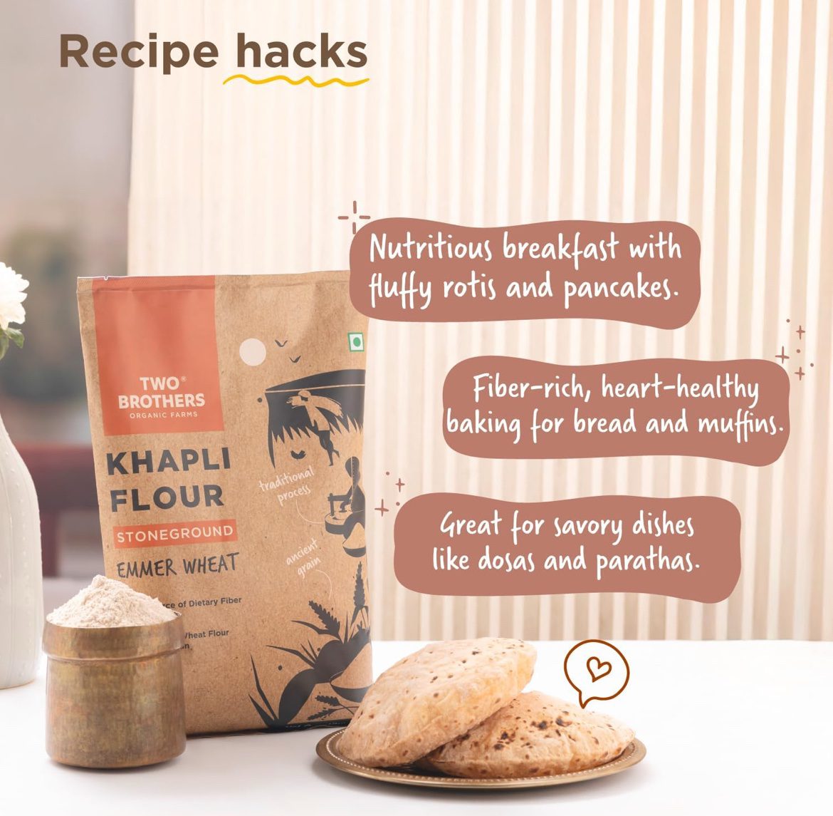 Two Brothers Organic Farms - Khapli Wheat Flour (1 kg)