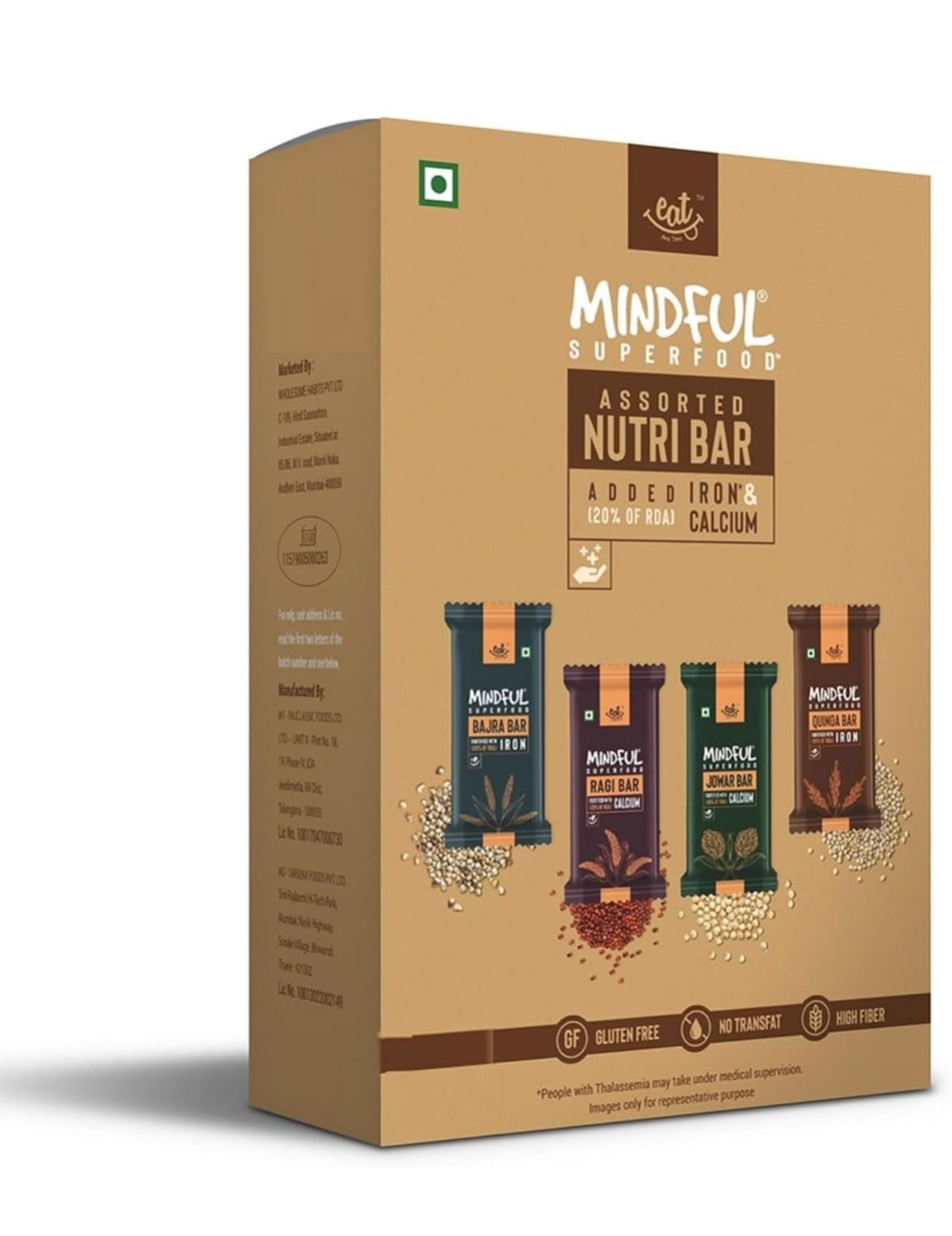 Eat Anytime Assorted Millet Nutri | Gluten Free &amp; High Fiber - 150gm (6pcs of 25gm)