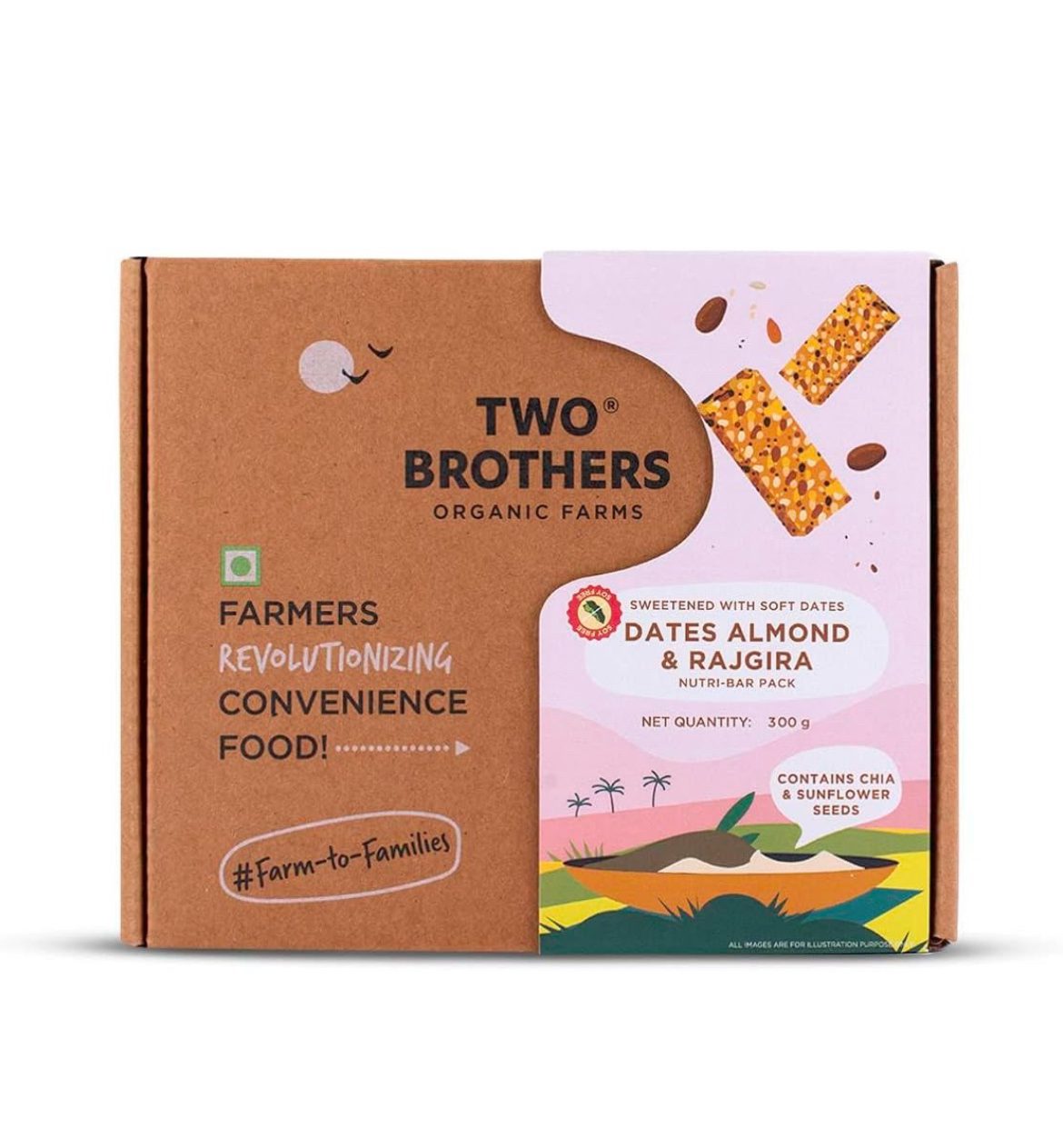 Two Brothers Organic Farms NutriBars (9 Energy Bars, 300G)