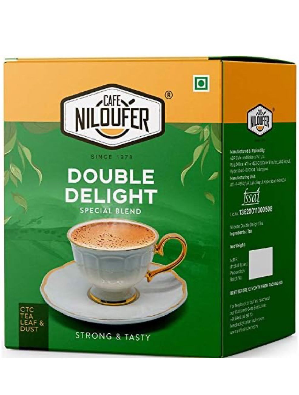 Cafe Niloufer Assam Double Delight Assam Blend Tea Powder 500 G