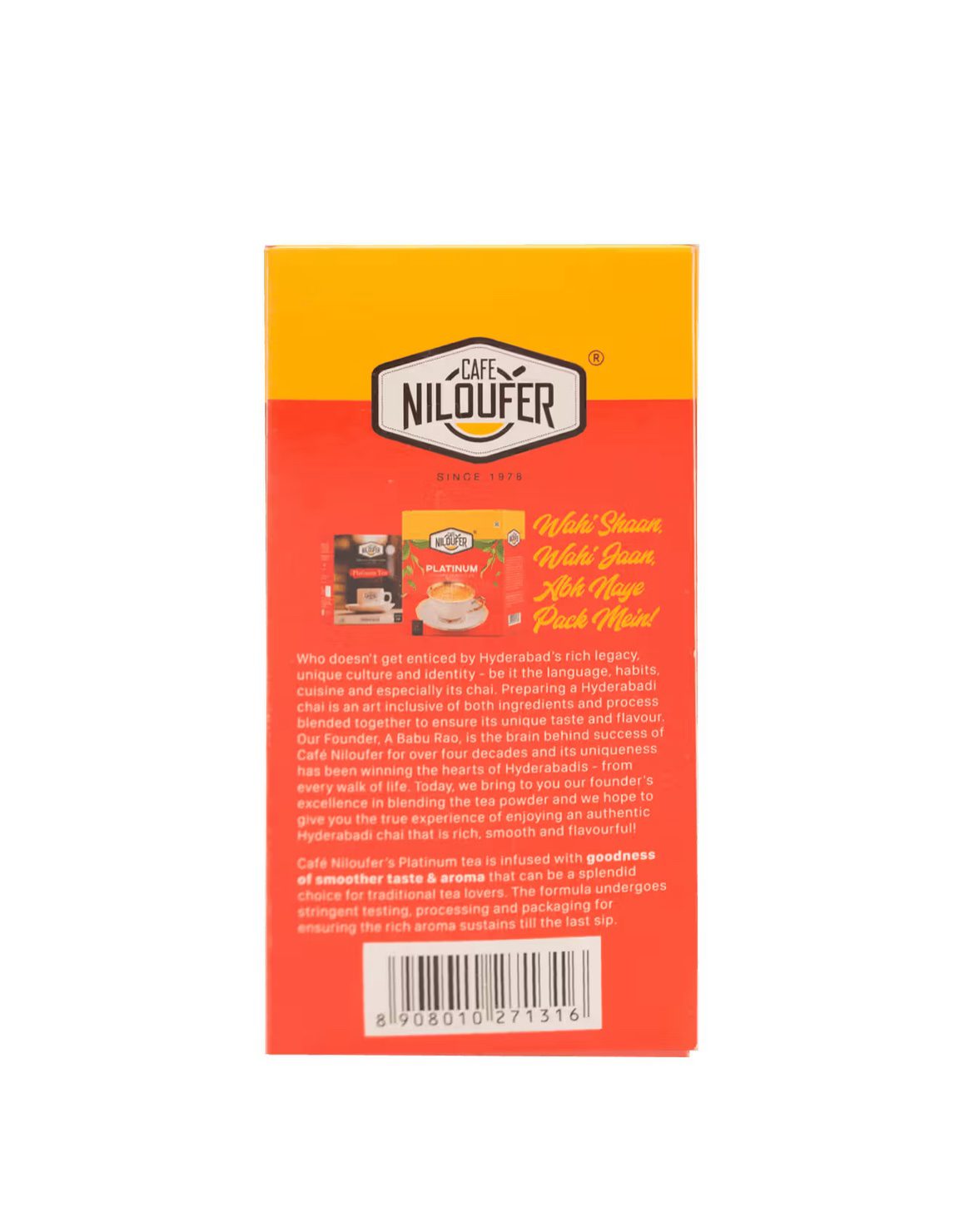 Cafe Niloufer Platinum Tea Powder - 500G