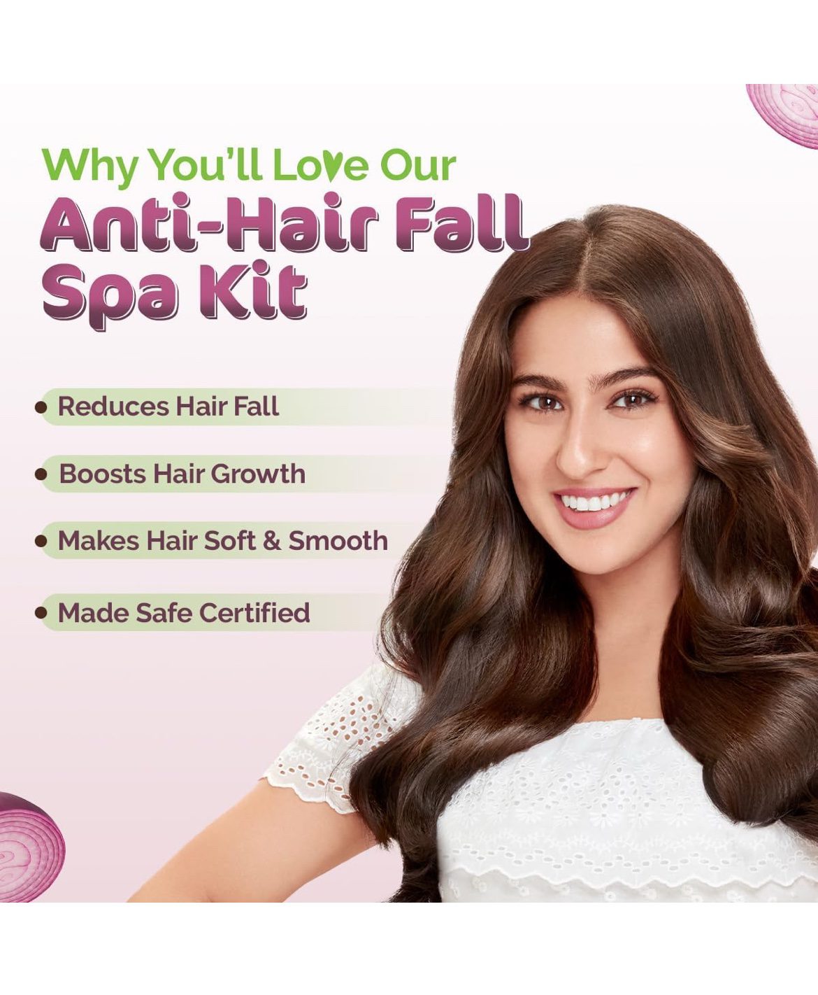 Mamaearth Anti Hair Fall Spa Range Hair Care Set: Onion Shampoo 250 ml + Onion Conditioner 250 ml + Onion Hair Oil 150 ml