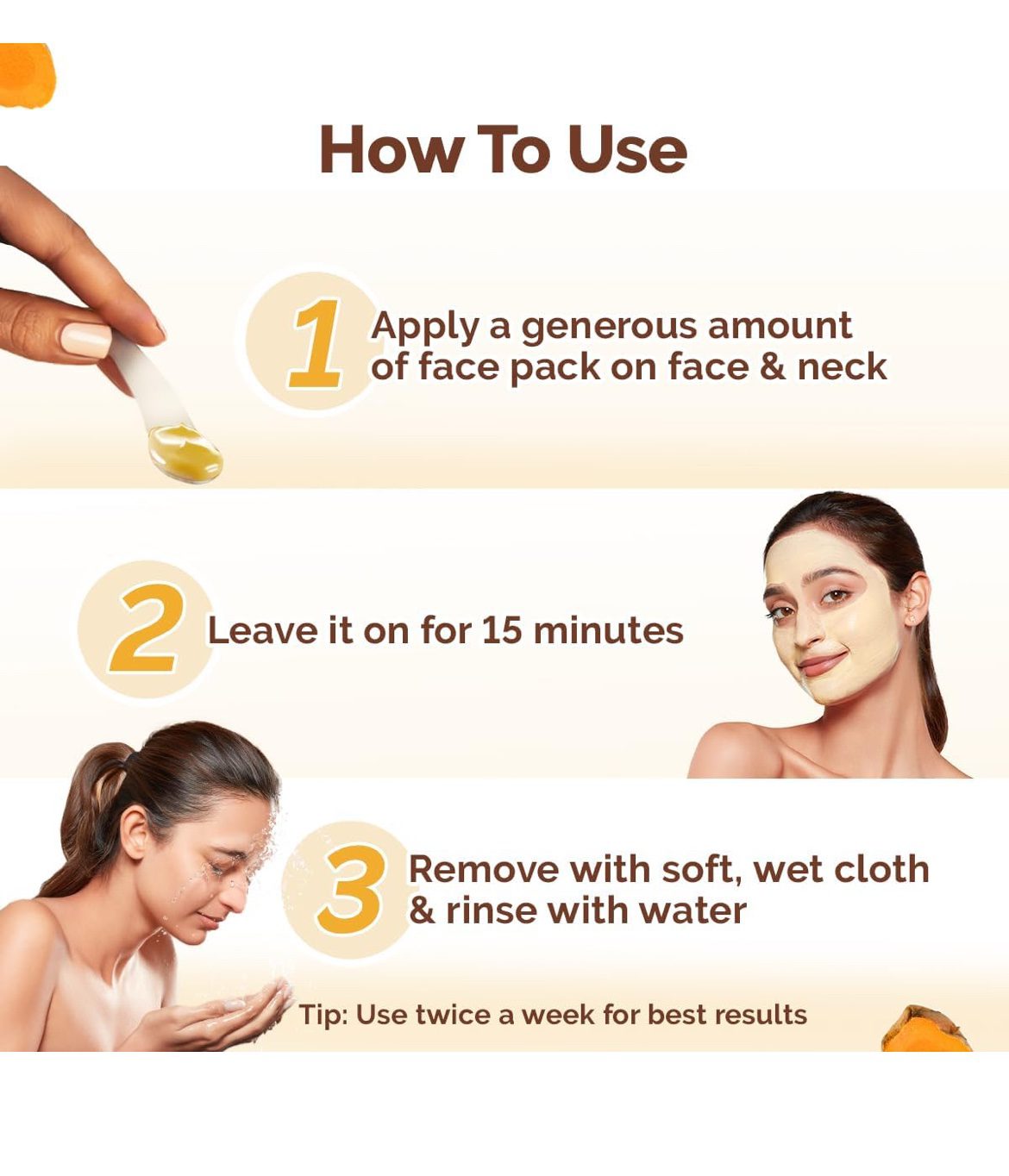 Mamaearth Ubtan Detan Face Pack with Turmeric &amp; Saffron for Normal to Oily Skin 200 g