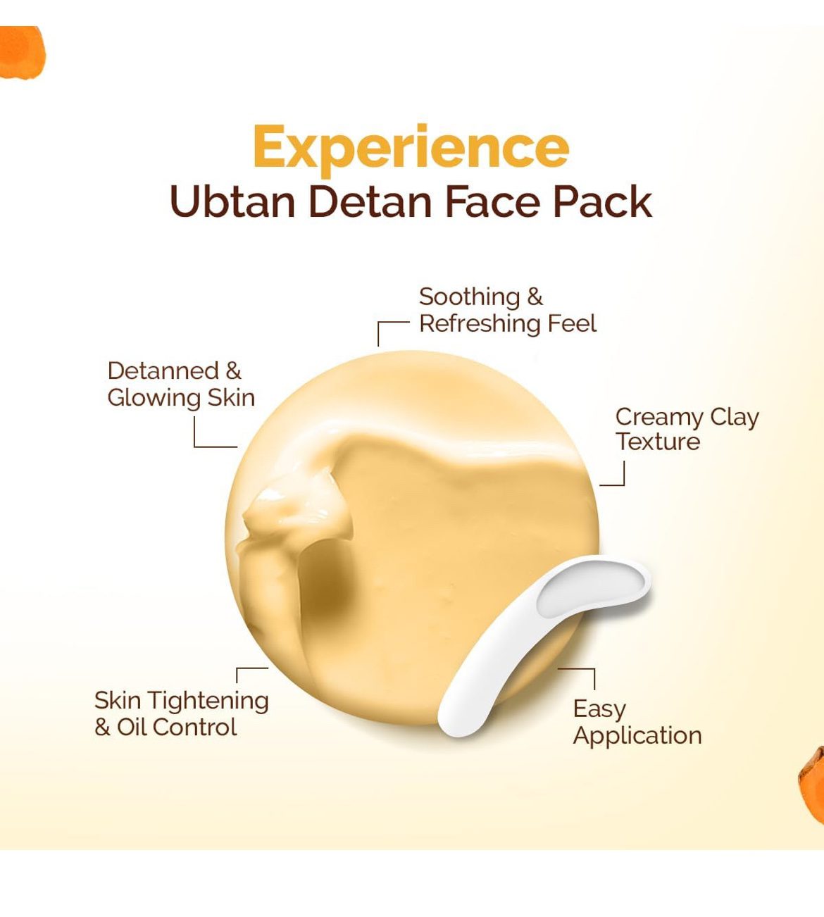 Mamaearth Ubtan Detan Face Pack with Turmeric &amp; Saffron for Normal to Oily Skin 200 g