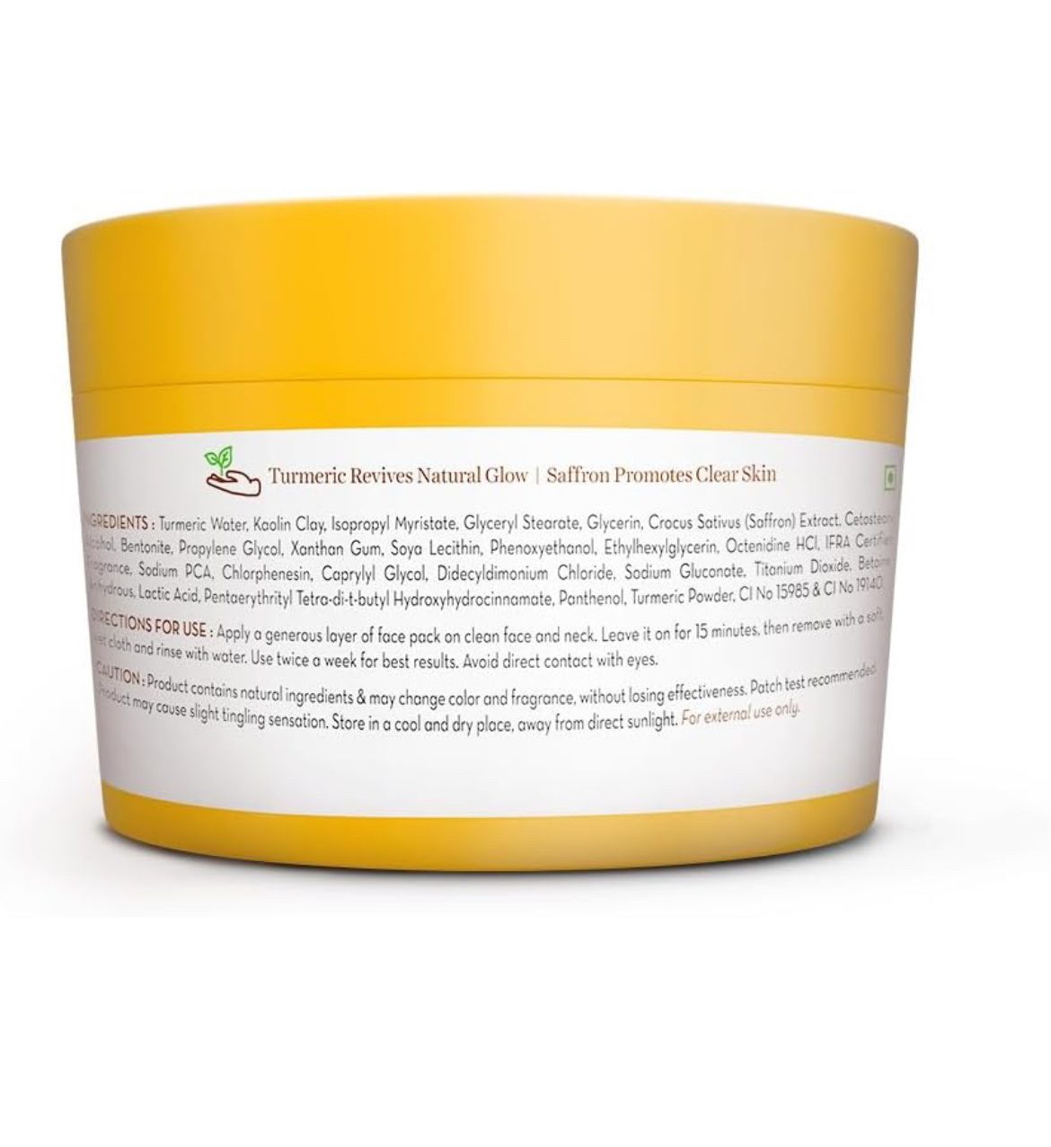 Mamaearth Ubtan Detan Face Pack with Turmeric &amp; Saffron for Normal to Oily Skin 200 g