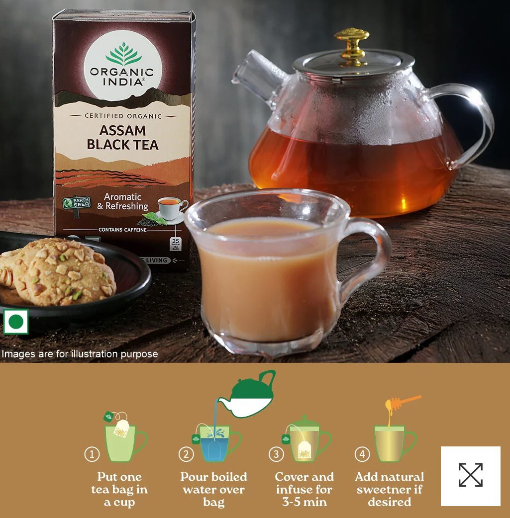 Organic India Assam Black Tea 25 tea bags