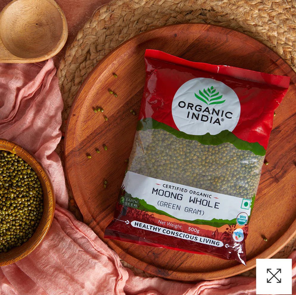 Organic India Moong Whole (Green Gram) 500g