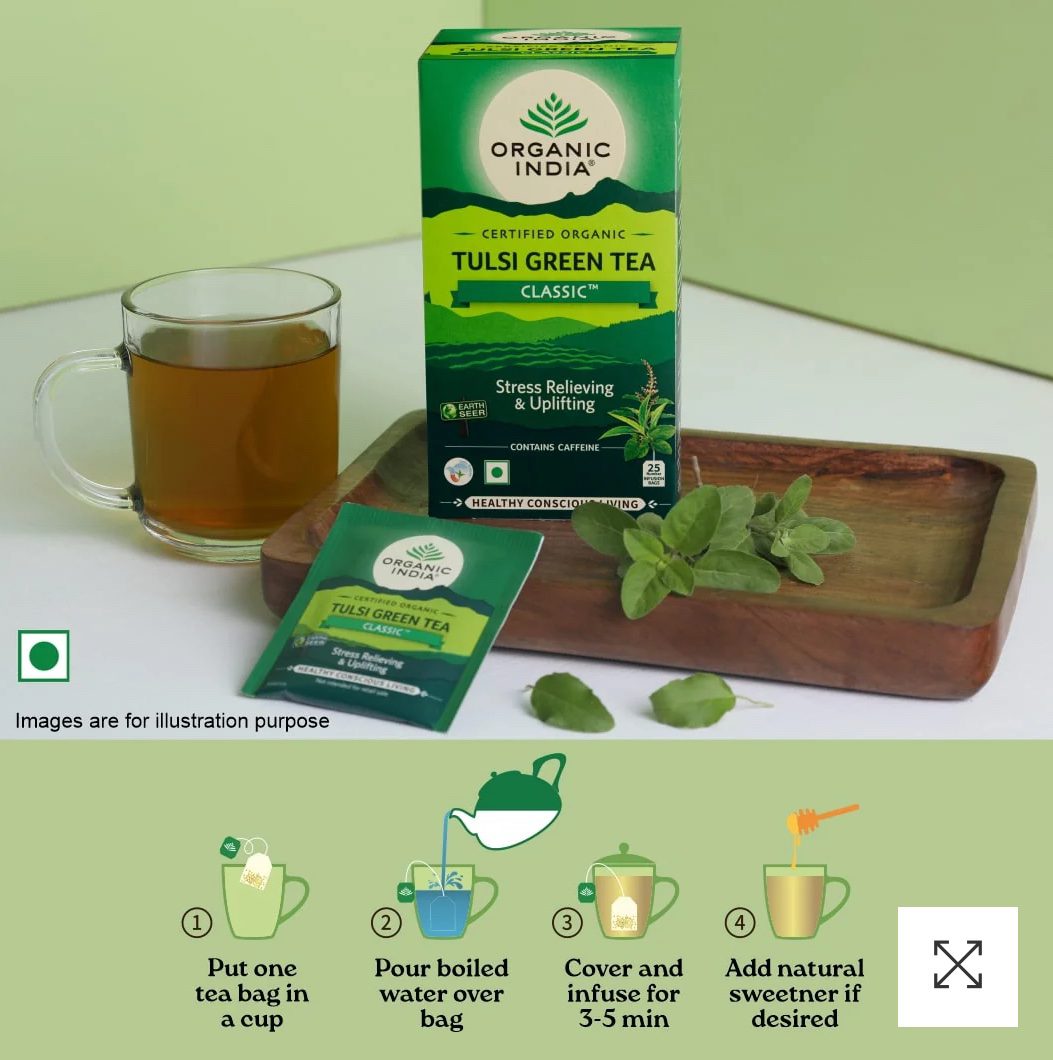 Organic India Tulsi Green Tea Classic