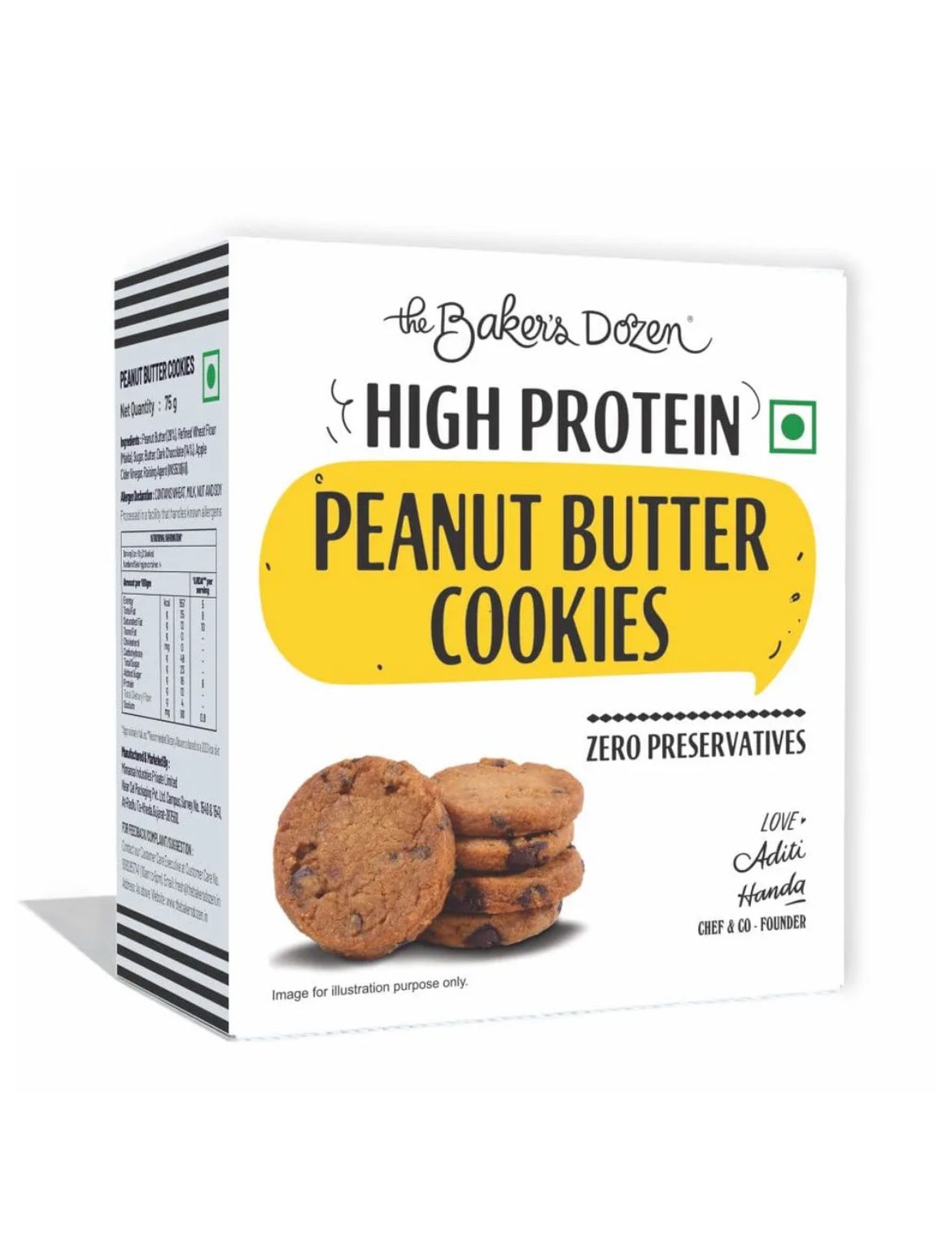 Bakers Dozen High Protein Peanut Butter Cookies- 75 G