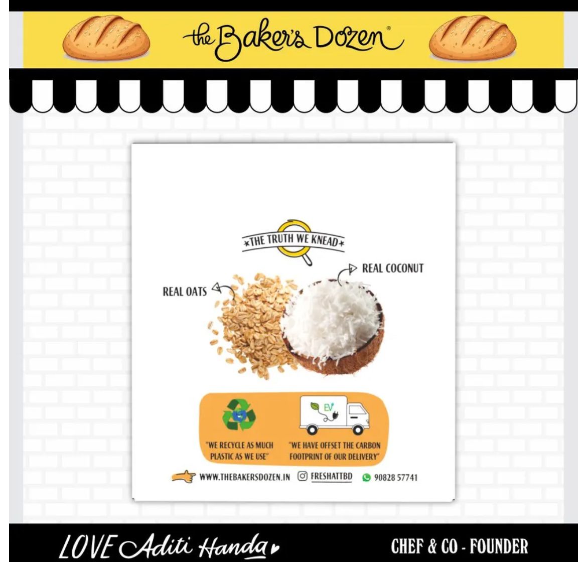 Baker’s Dozen Coconut Oats Cookies -80G [Pack of 2]