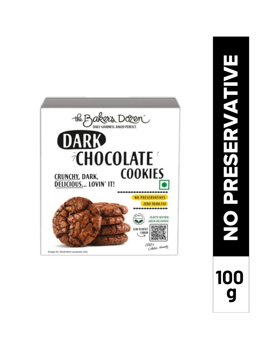 Baker’s Dozen Dark Chocolate Cookies - 100 G [ Pack of 2 ]