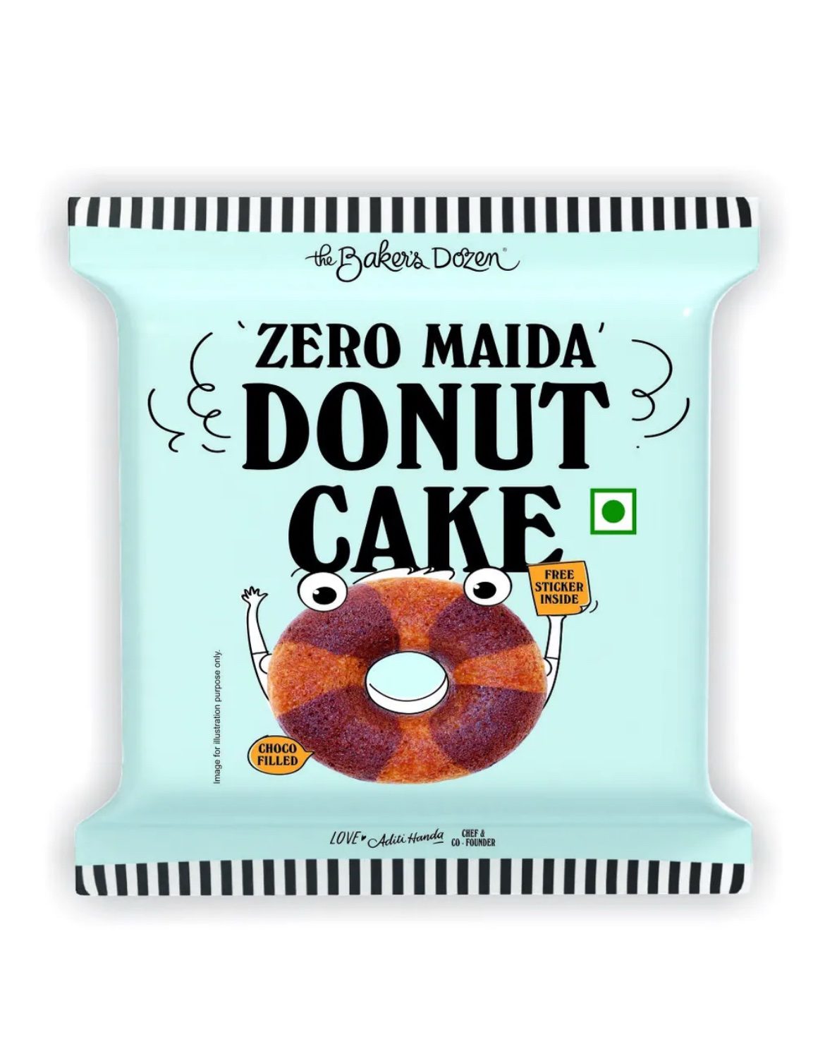 Baker's Dozen Zero Maida Donut Cake -42g [ Pack of 2]