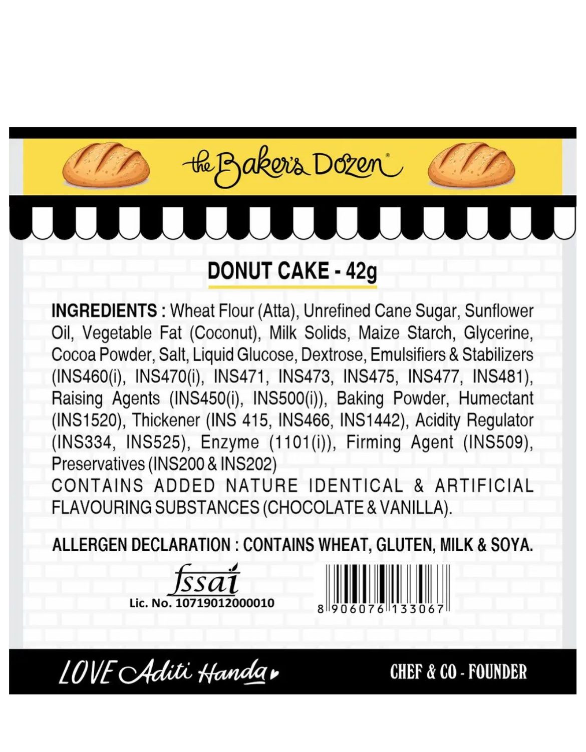 Baker's Dozen Zero Maida Donut Cake -42g [ Pack of 2]