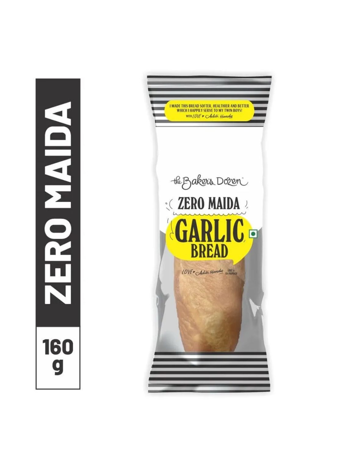Baker's Dozen Zero Maida Garlic Bread - 160g