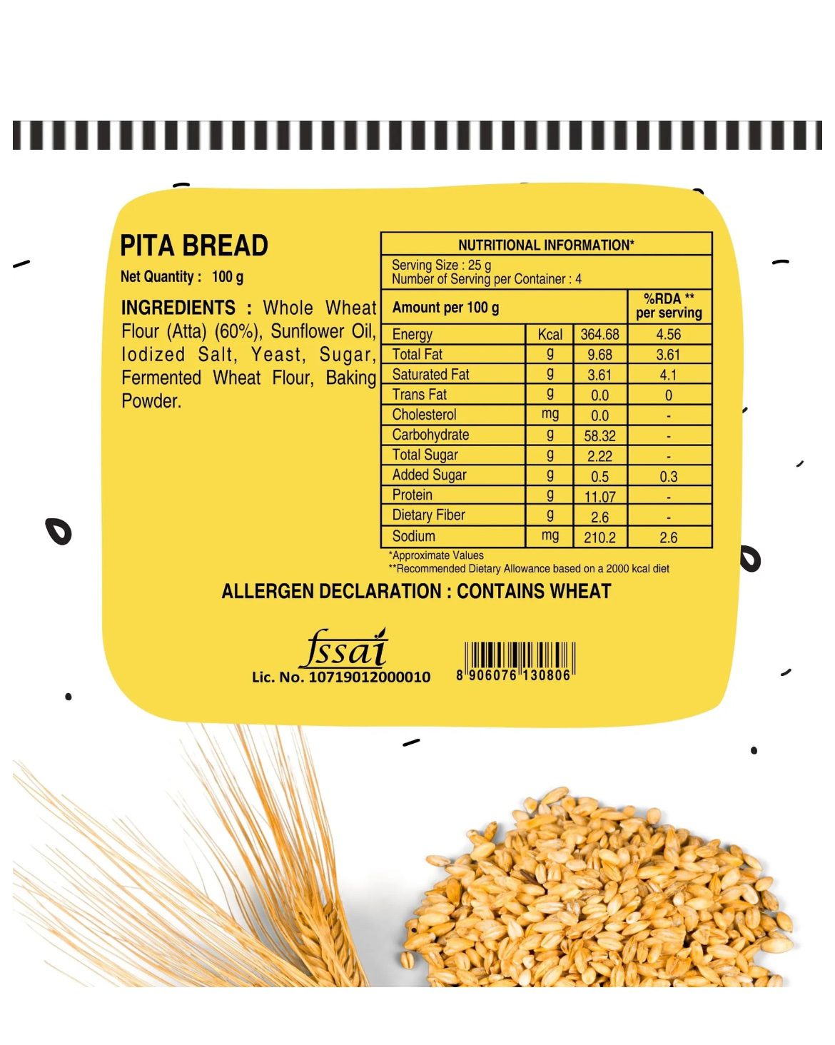 Baker’s Dozen Zero Maida Pita Bread - 100G