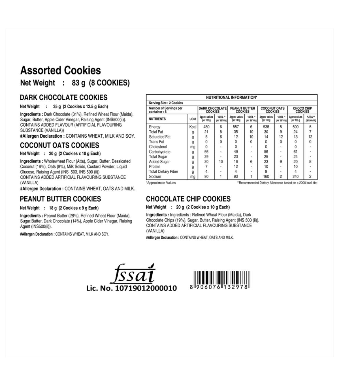 Baker's Dozen Assorted Cookies - 83G
