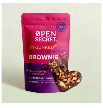 Open Secret Heart Shaped Chocolate Almond Brownie - 25g [pack of 2]