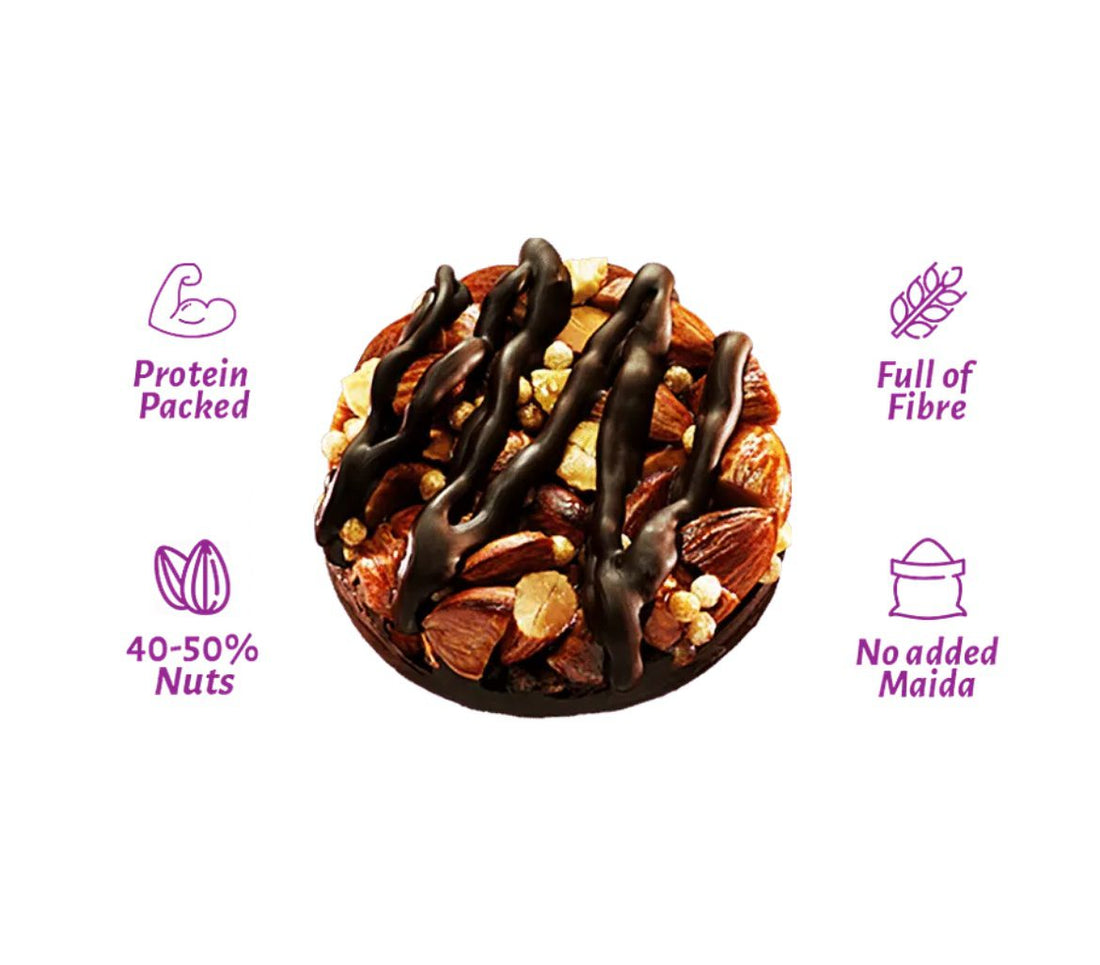 Open Secret Zero Maida Chocolate Almond Cookies - Pack of 6 - 75g