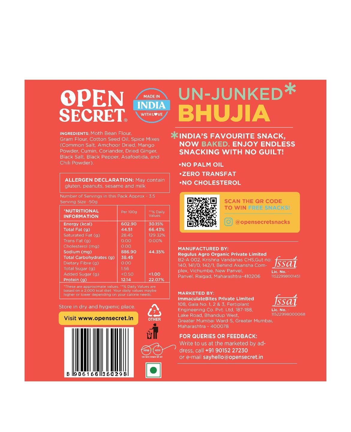 Open Secret Baked Bhujia - 175G