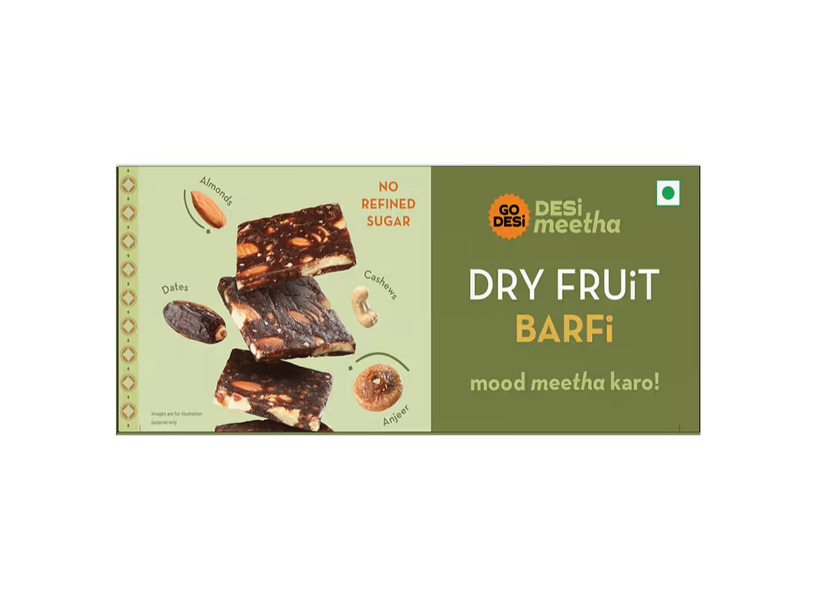 Go Desi Dry Fruit Barfi - 120 G