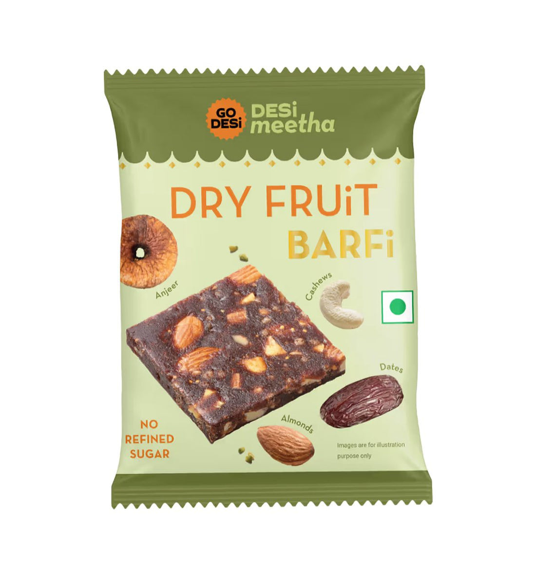 Go Desi Dry Fruit Barfi - 120 G