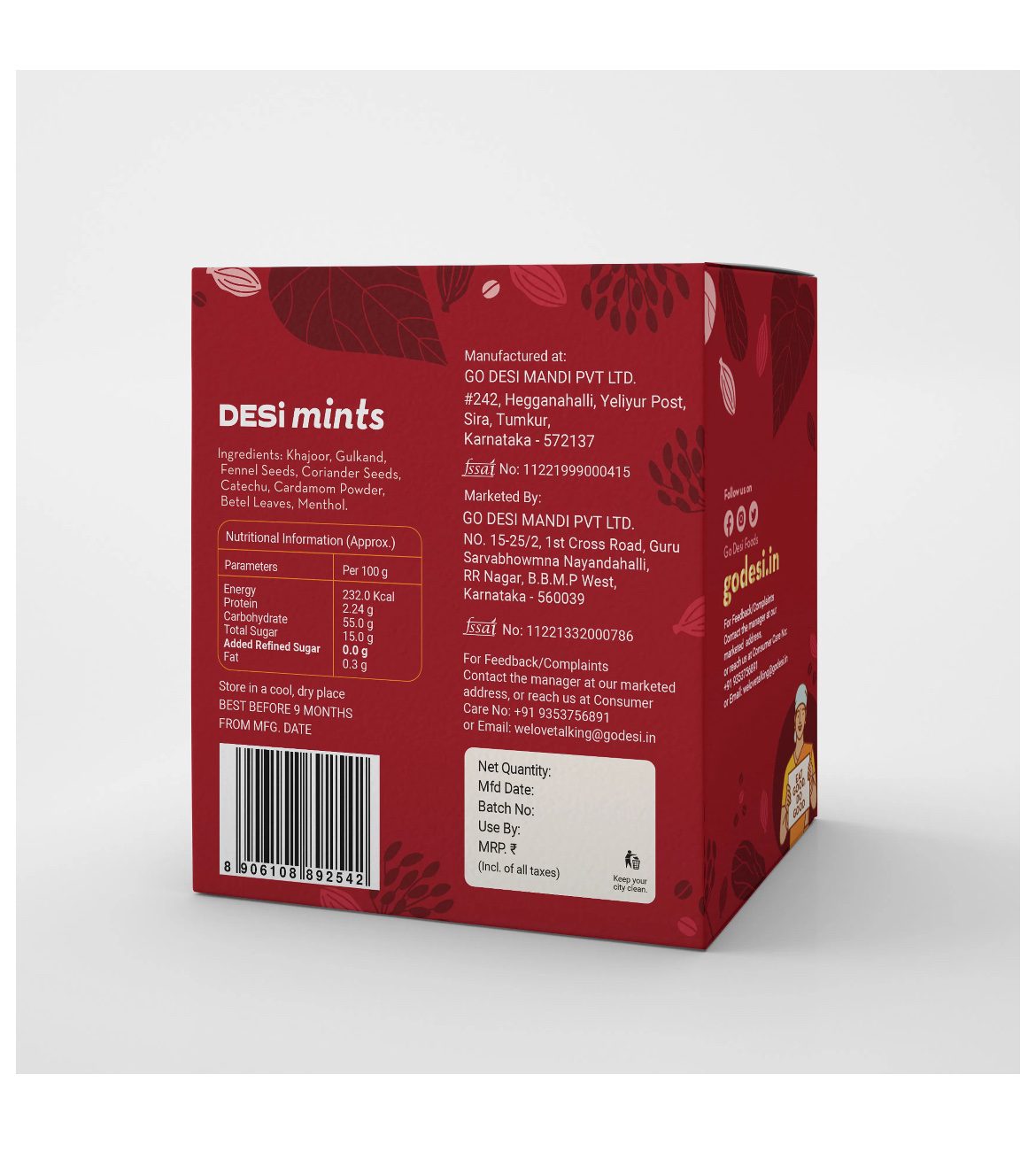 Go Desi Meetha Pan 12 pcs -60 G