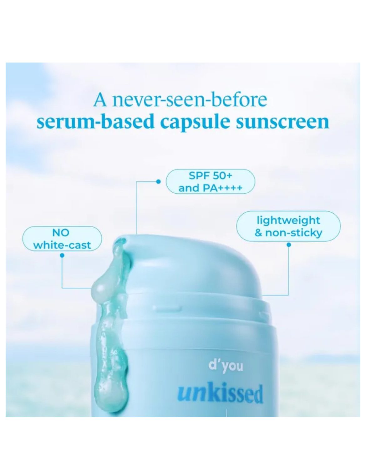 d’you unkissed Serum Sunscreen SPF 50 &amp; PA ++++ - 50 mL