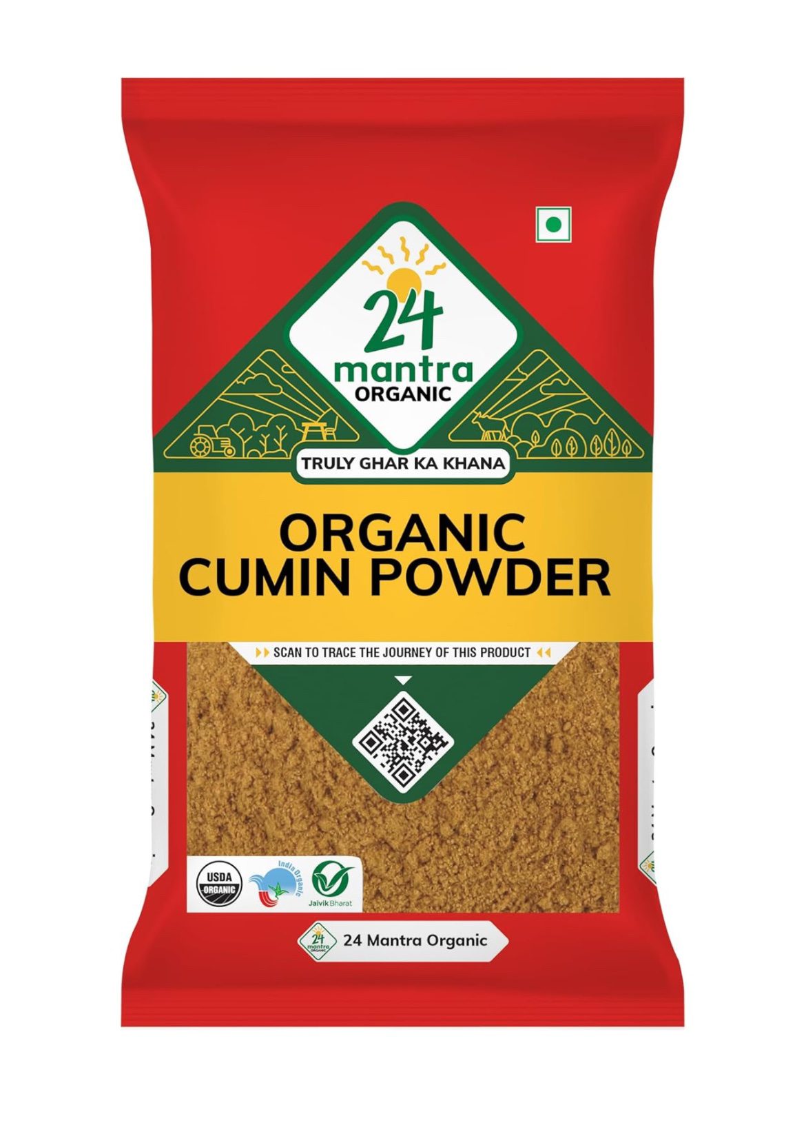 24 Mantra Organic Cumin Powder/Zeera Powder/Jeelakarra - 100gms