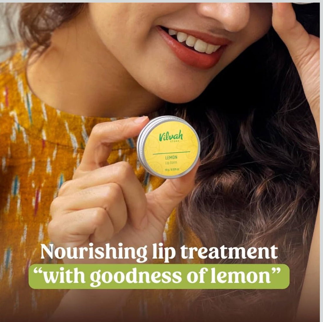 Vilvah store lemon lip balm - 10g