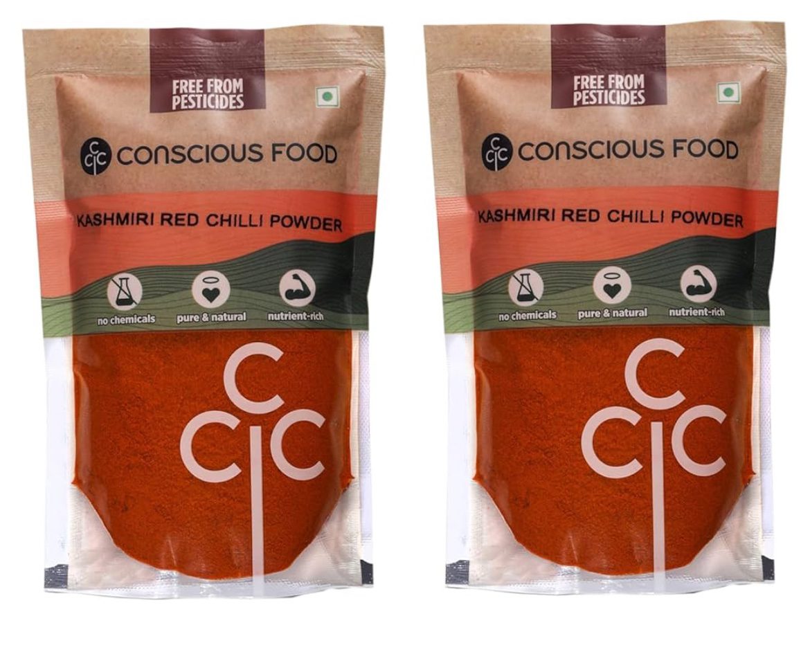 Conscious Food Kashmiri Red Chilli Powder |200g| 100% Natural