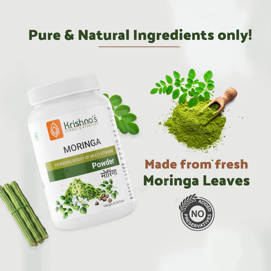 Krishna’s Herbal &amp; Ayurveda MORINGA Powder - 100g