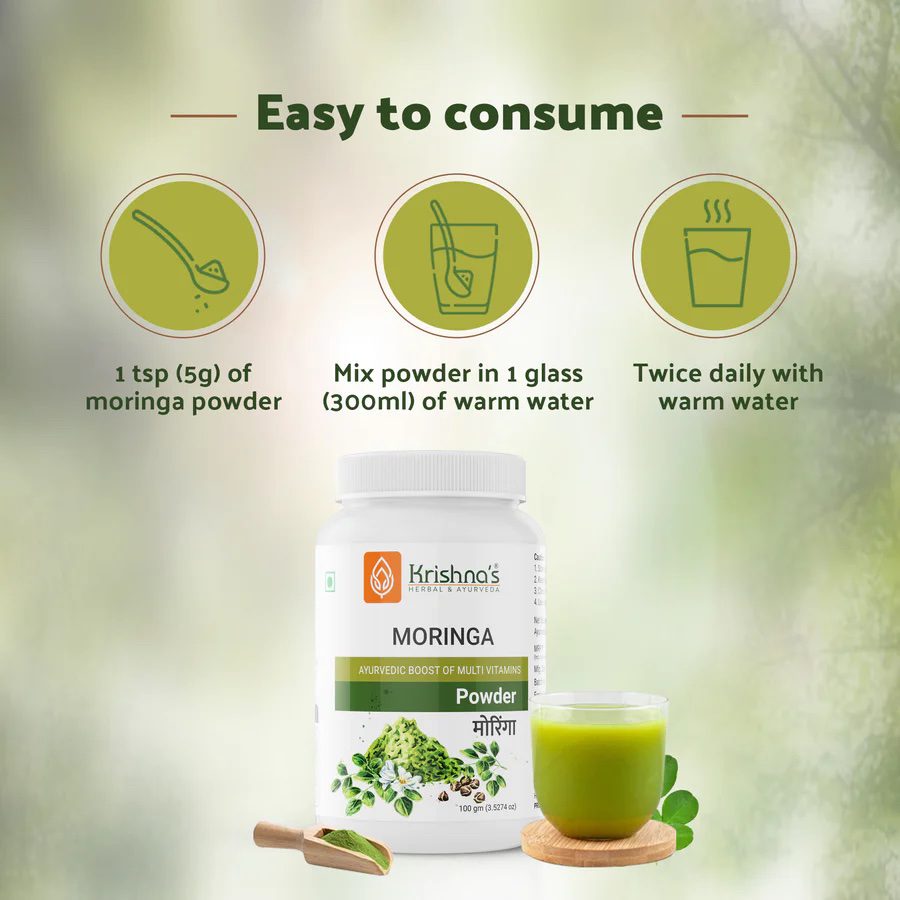 Krishna’s Herbal &amp; Ayurveda MORINGA Powder - 100g
