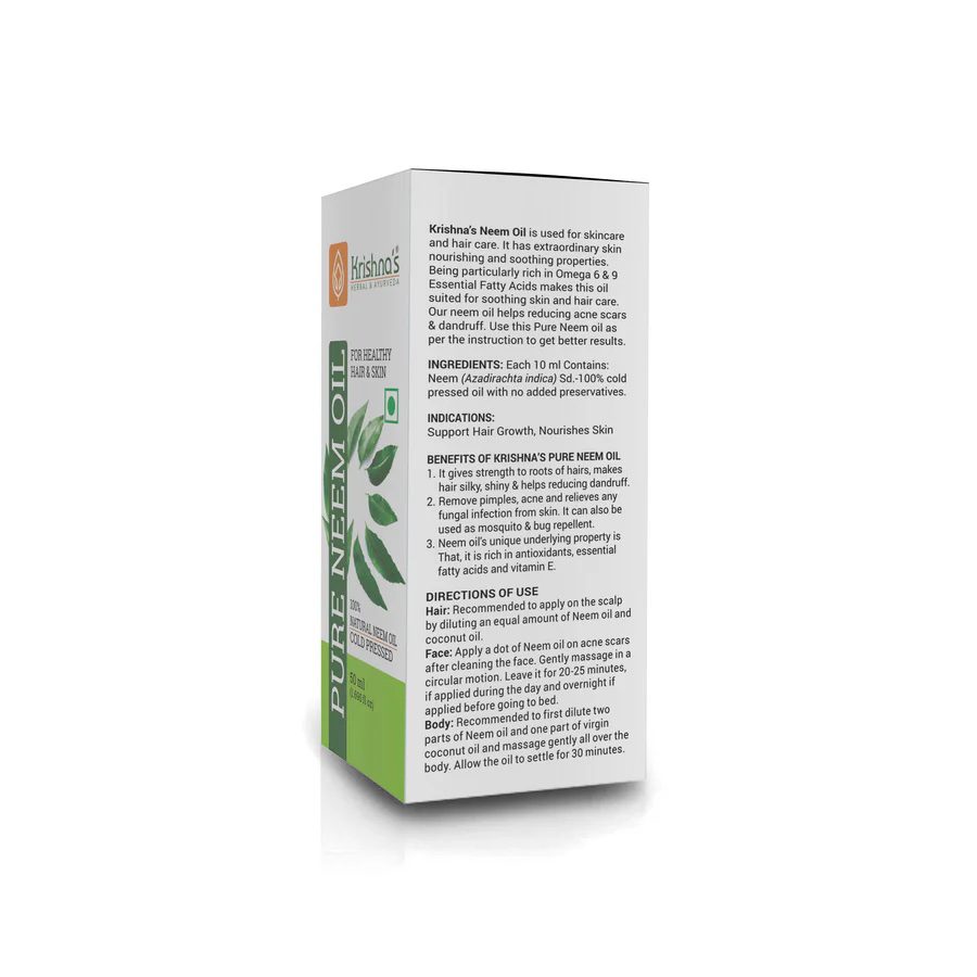 Krishna’s Herbal &amp; Ayurveda 
PURE NEEM OIL - 50ml