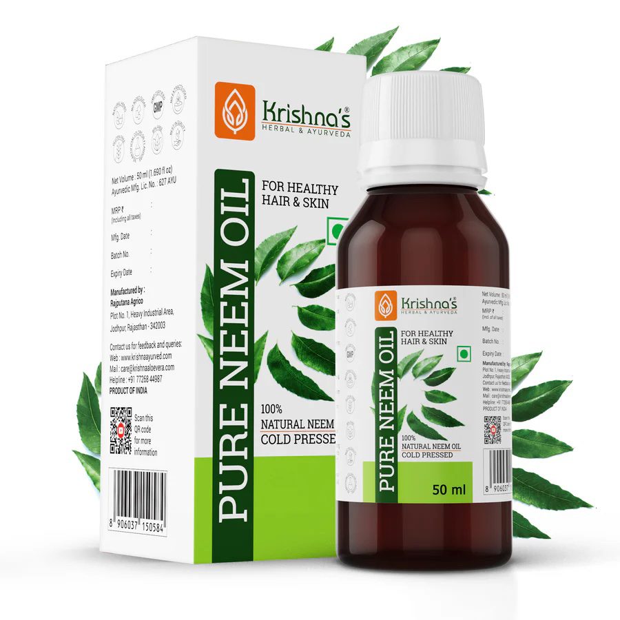 Krishna’s Herbal &amp; Ayurveda 
PURE NEEM OIL - 50ml