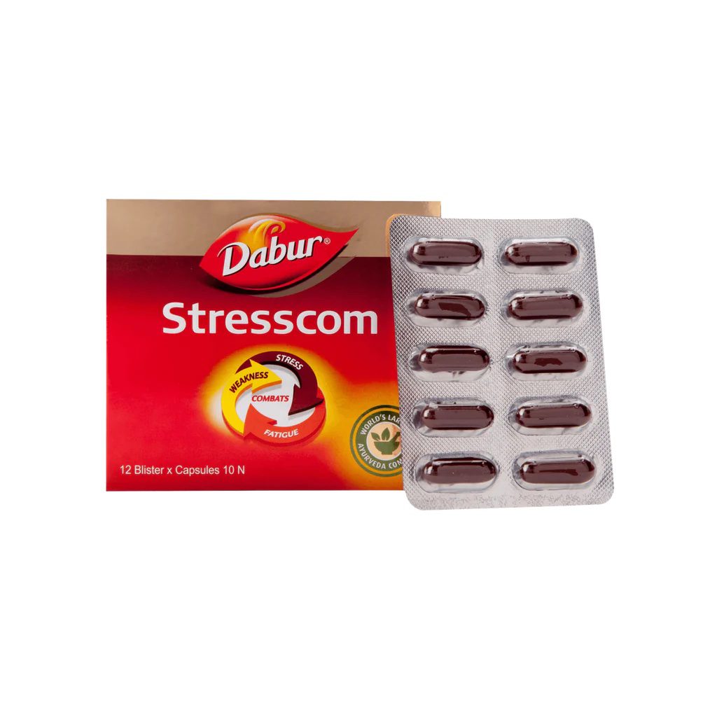 Dabur Stresscom Ashwagandha 12 strips x 10 Capsules