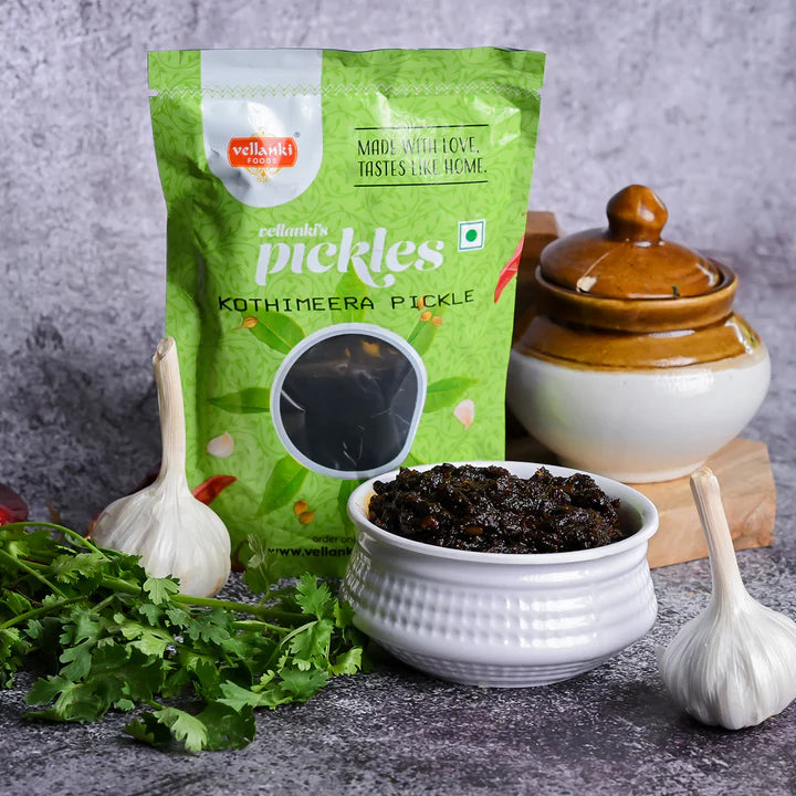 Vellanki Kothimeera pickle (Coriander leaves) - With Garlic