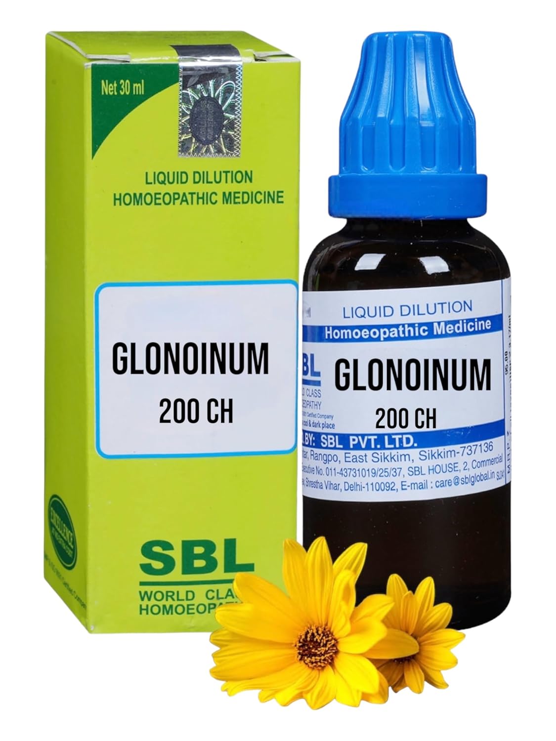 SBL Glonoinum 200 Homeopathic Medicine - Set of 1 Bottle