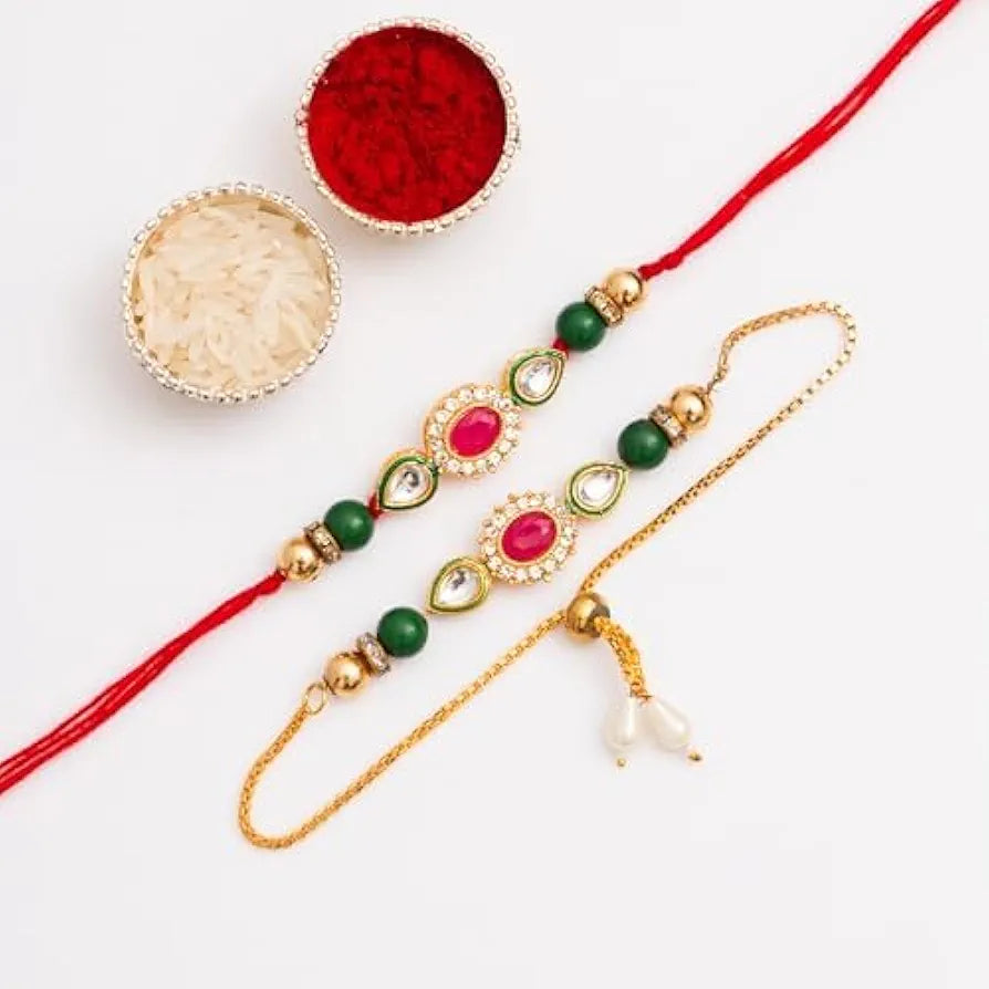 CraftVatika Rakhi Set for Brother and Bhabhi-2